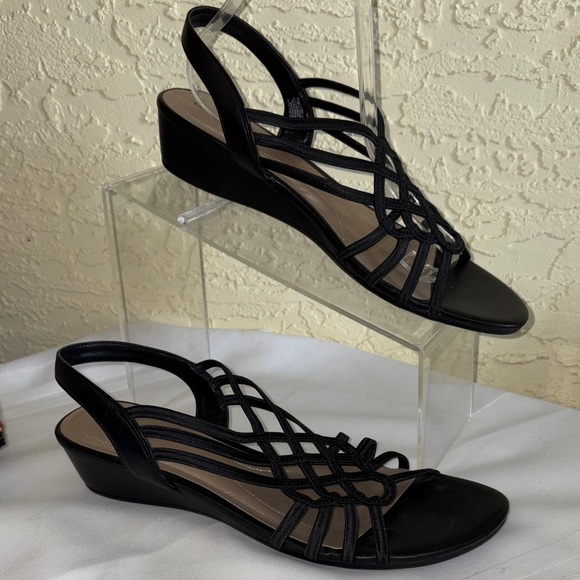 Elegant Black east 5th Womens Reno Wedge Sandals size: 11 M - Picture 1 of 7